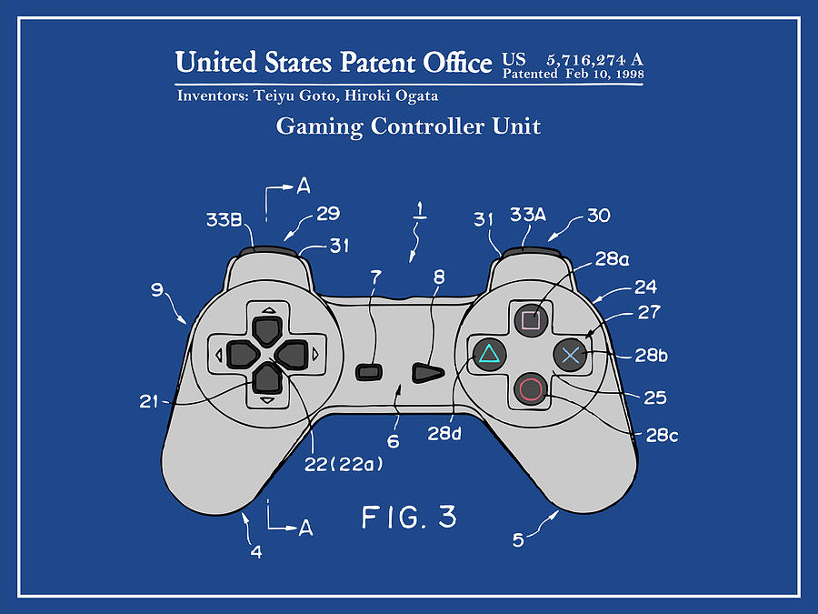 Playstation sales controller patent