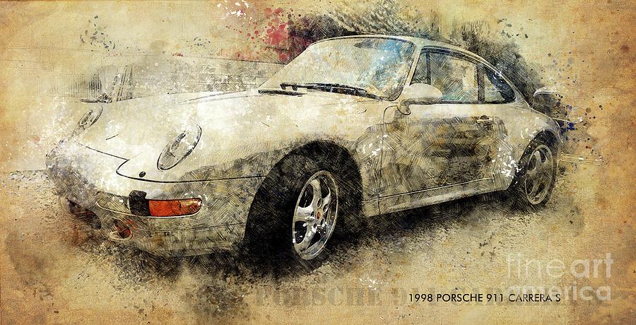 porsche 911 carrera drawing