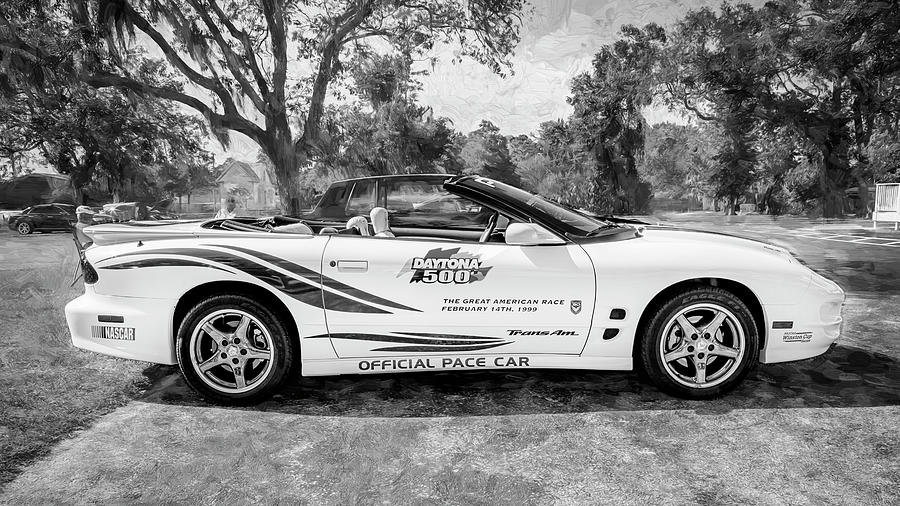 1999 White Pontiac Trans Am Daytona 500 Anniversary Edition X135 Photograph by Rich Franco