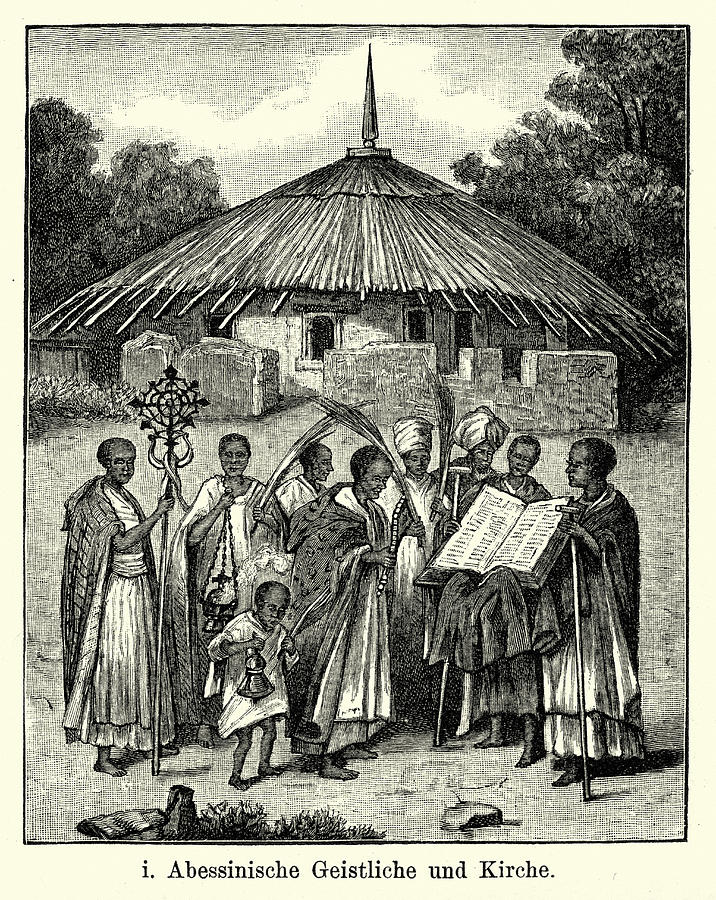 19th Century Ethiopia - Priest and Church Drawing by Duncan1890