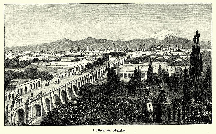 19th Century Mexico City Drawing by Duncan1890