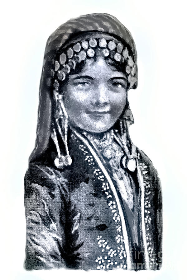 19th Century Palestinian Girl Photograph by Munir Alawi
