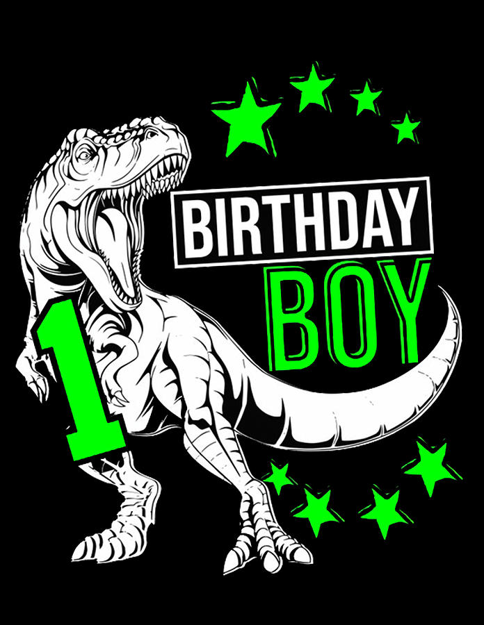 1st Dinosaur Birthday Poster 80s Painting by Butler Morris - Pixels