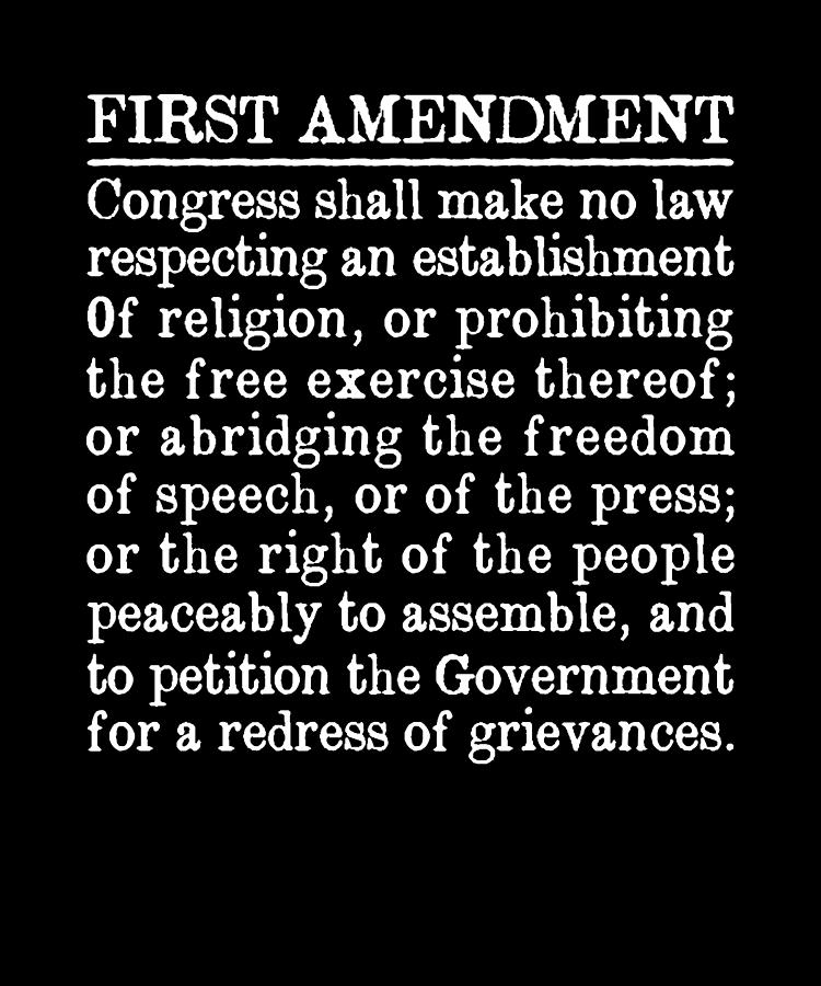 1st First Amendment U.S. Constitution Free Speech Digital Art by Eyes ...