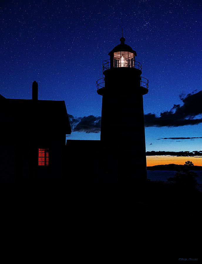 1st Light Silhouette At West Quoddy Head Lighthouse Photograph by Marty Saccone