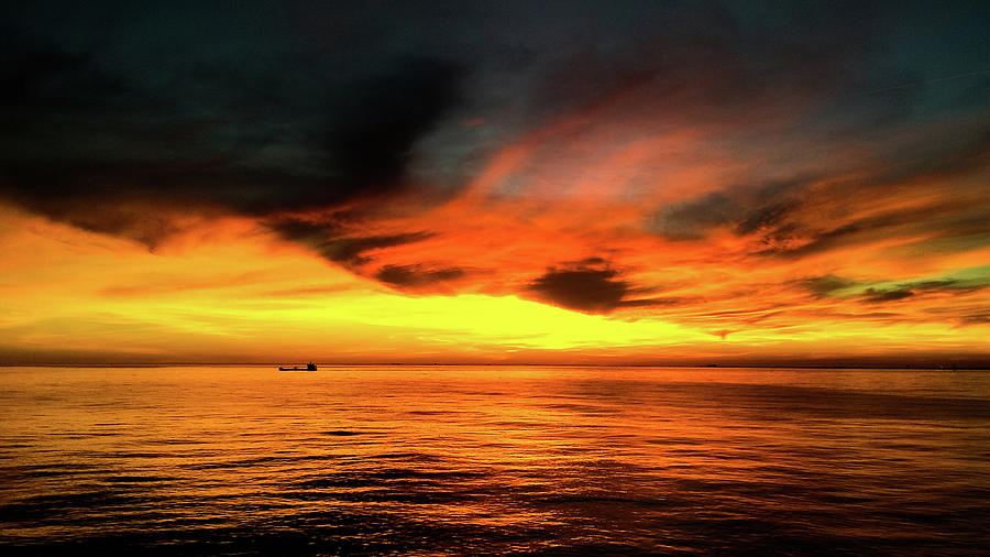 Sunset Photograph - 1st Sunset Of 2019 by Vince Idemne Sunset Photograph - 1st Sunset Of 2019 by Vince Idemne