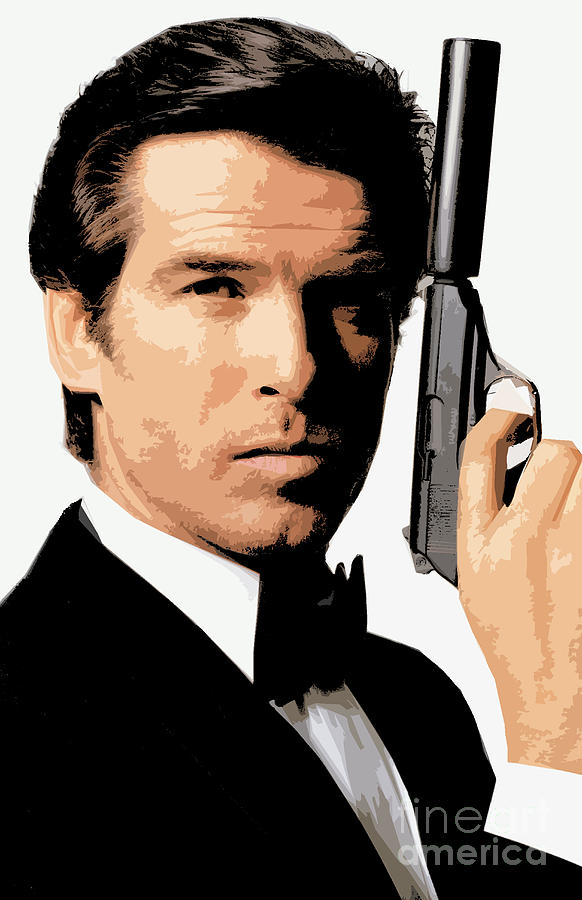 007 James Bond Pierce Brosnan Digital Art by Nick Lopez | Pixels