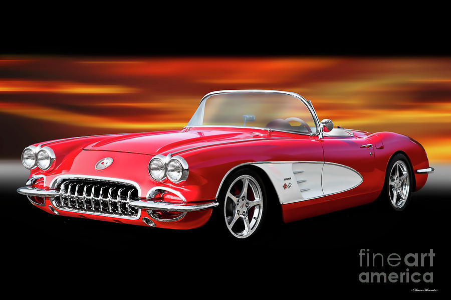 1958 Chevrolet Corvette Pro Touring Convertible Photograph By Dave Koontz