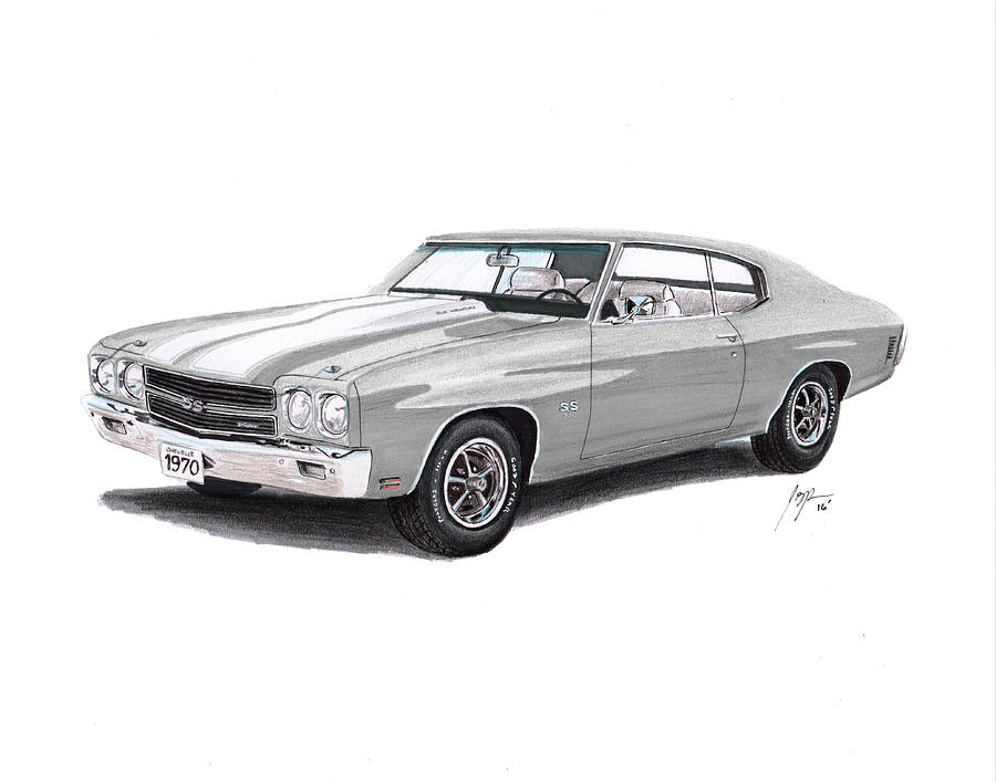 1970 Chevy Chevelle Drawing by Jason Bylsma - Fine Art America