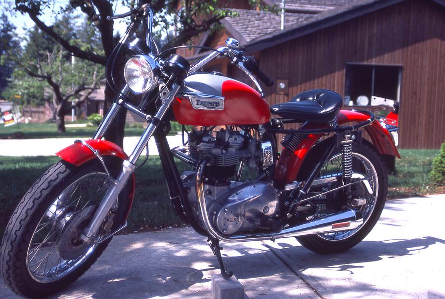 Motorcycle Photograph - 1973 Triumph Bonneville Restoration #2 by Lawrence Christopher