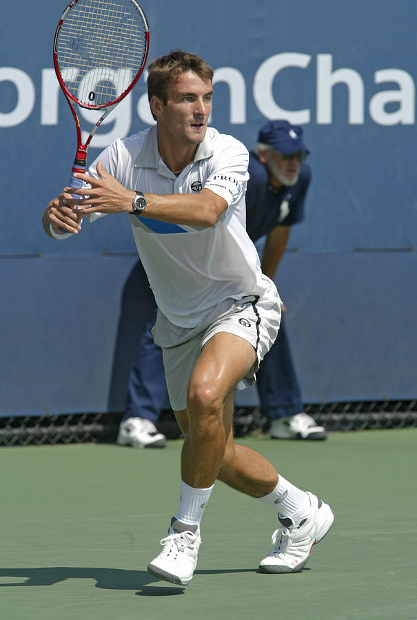 2005 US Open - Mens Singles - Second Round - Gustavo Kuerten vs Tommy Robredo Photograph by Cynthia Lum