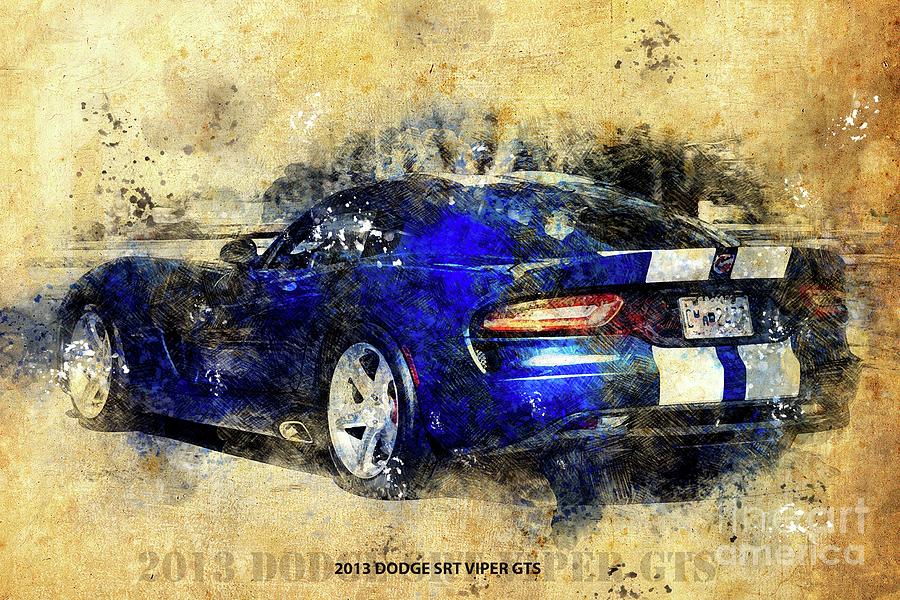 2013 Dodge Srt Viper Gts Artwork Drawing
