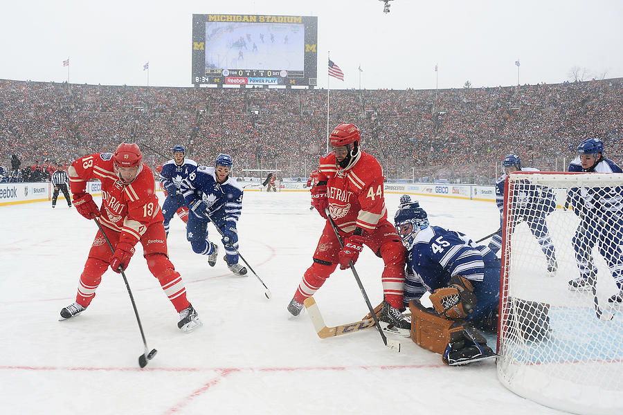 2014 Bridgestone NHL Winter Classic - Toronto Maple Leafs v Detroit Red Wings Photograph by Jamie Sabau