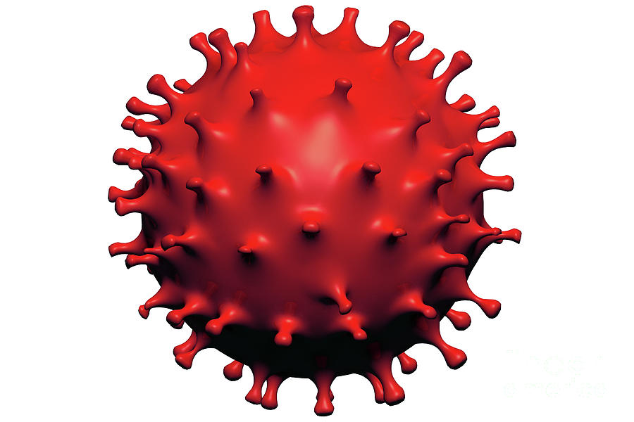 3d Coronavirus virus cell isolated #2 Photograph by Benny Marty