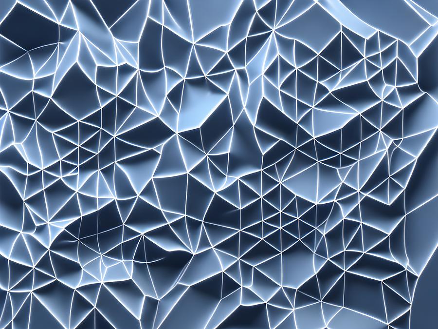 3D Geometrical Shapes, Generative AI Illustration #2 Digital Art by Miroslav Nemecek
