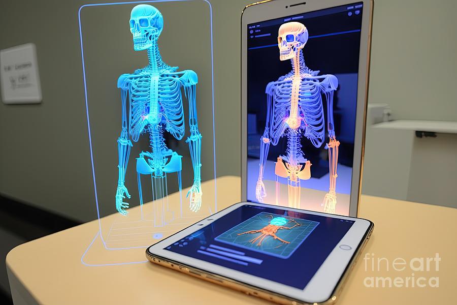 3D Touch Hologram Display for healthcare #2 Digital Art by Benny Marty