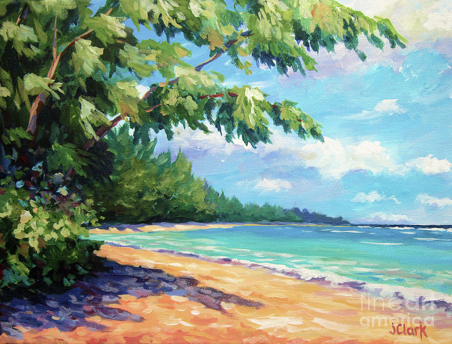 Beach Painting - 7 Mile Beach #2 by John Clark