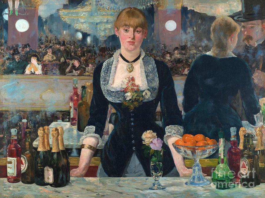 A Bar at the Folies-Bergere #2 Painting by Edouard Manet