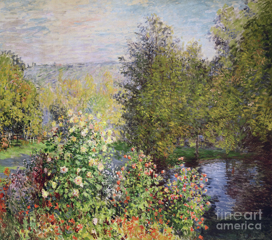 A Corner of the Garden at Montgeron Painting by Claude Monet