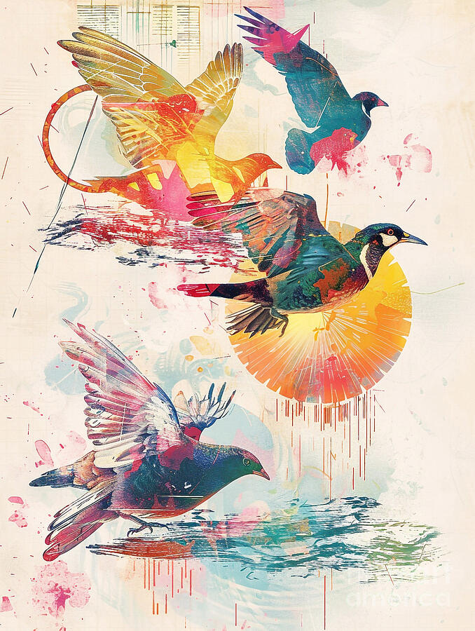 A Graphic Design Of Pheasant Farm Animals Drawing