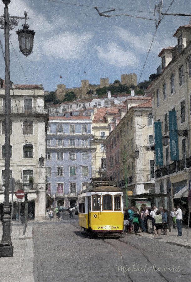 a Lisbon yellow tramcar, Portugal #2 Photograph by Mikehoward Photography