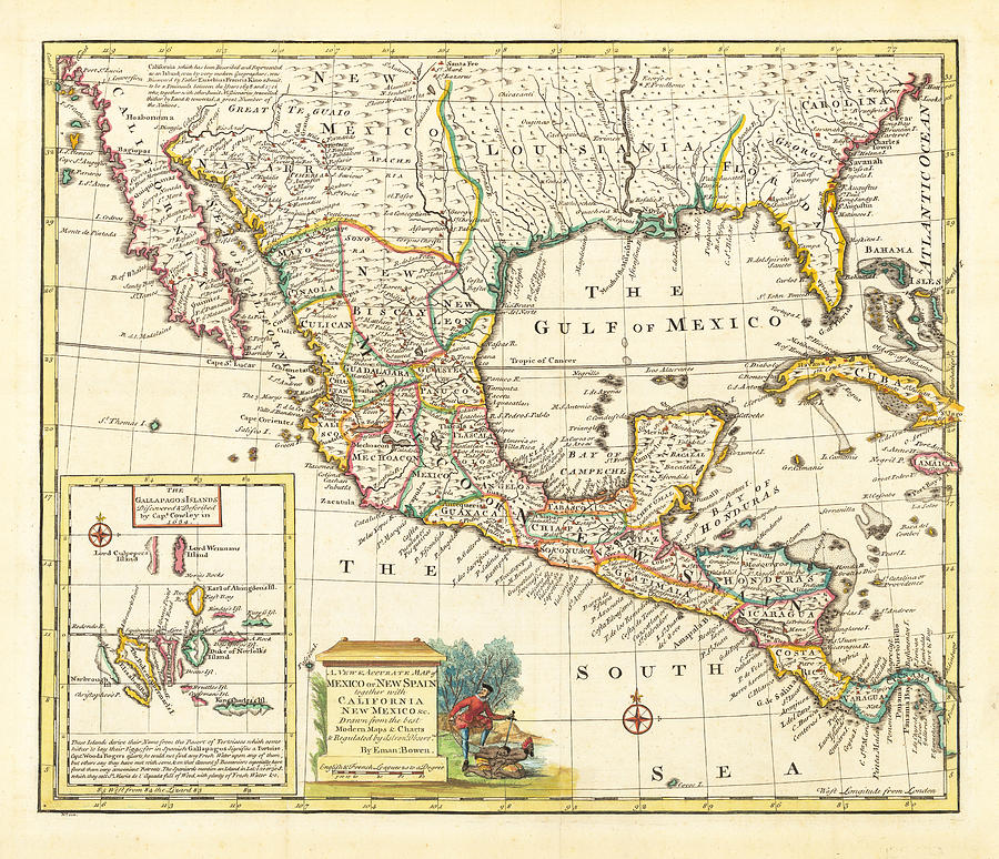 A New Accurate Map of Mexico or New Spain together with California New ...