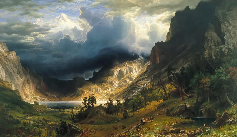 Albert Bierstadt  Painting - Mt Rosalie by Albert Bierstadt by Mango Art