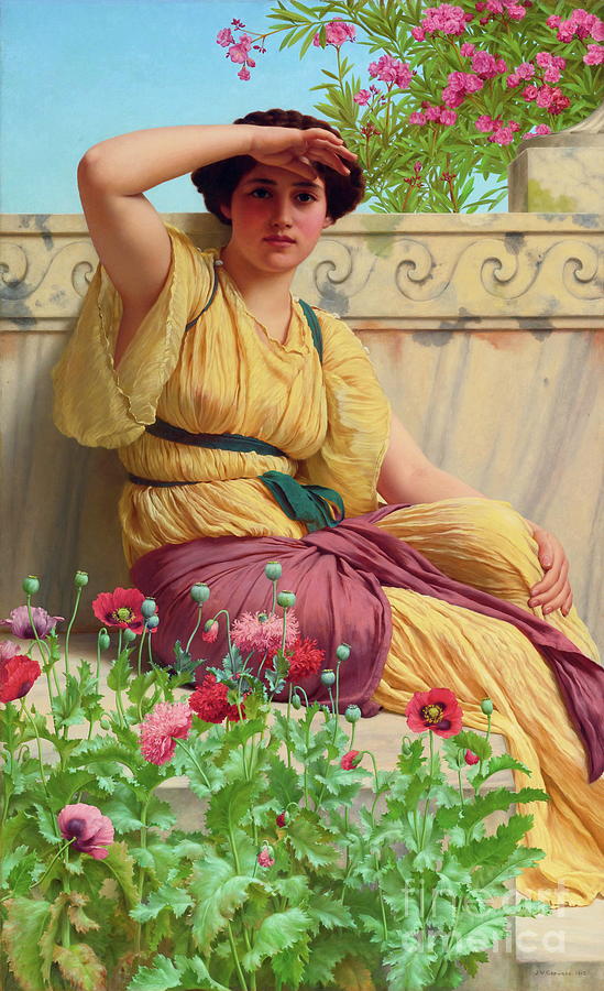 A tryst #2 Painting by John William Godward
