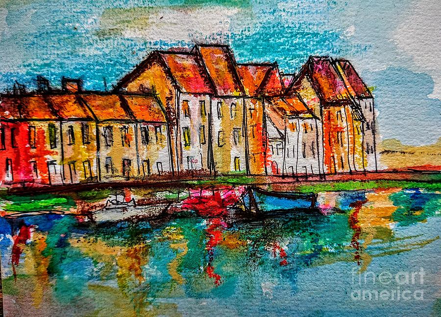 A vibrant painting of Galway Ireland  #2 Painting by Mary Cahalan Lee - aka PIXI