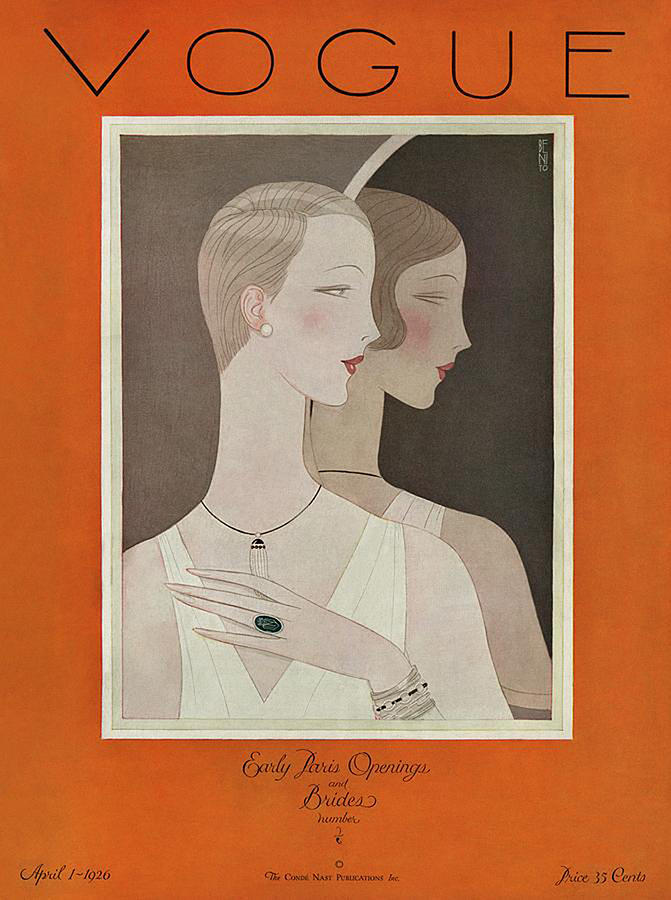 Vintage Digital Art - A Vintage Vogue Magazine Cover #2 by Anna Shawn