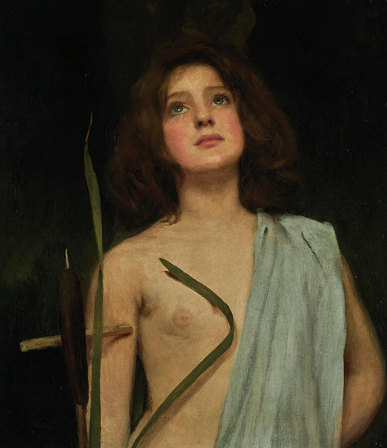 A Young Saint, by 1917 Painting by John William Waterhouse