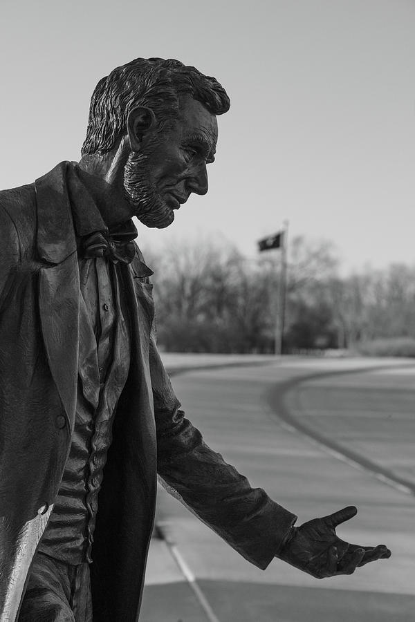 Abraham Lincoln statue in the Abraham Lincoln National Cemetery in Elwood Illinois #2 Photograph by Eldon McGraw