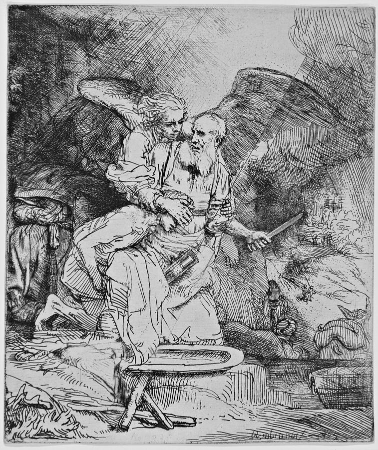 Abraham's sacrifice Drawing by Rembrandt Fine Art America