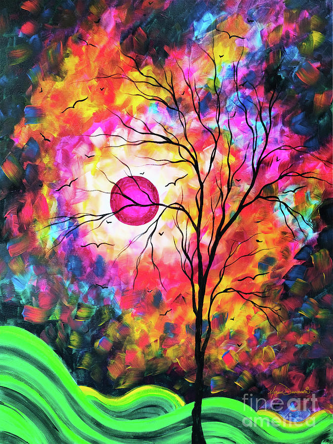 Abstract Painting Lagoagrio Gob Ec   2 Abstract Art Original Tree Moon Landscape Painting Prints Home Decor Megan Duncanson Megan Duncanson 