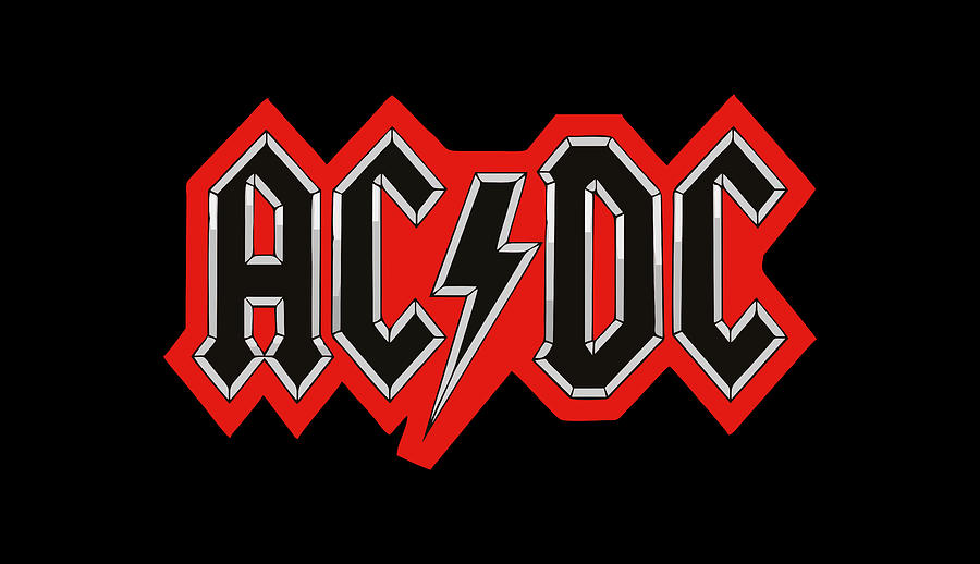 AC/DC logo Digital Art by Red Veles