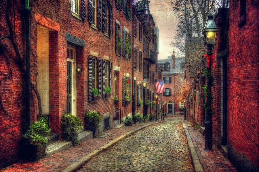 Sunset in Beacon Hill, Boston, Massachusetts by Joann Vitali on