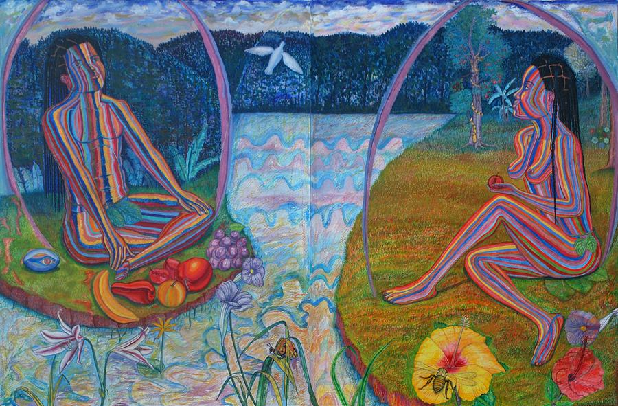 Adam and Eve #1 Painting by John Powell