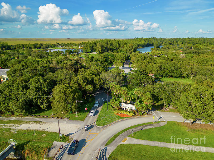 Aerial drone photo of Markham Park Sunrise FL Photograph by Felix ...