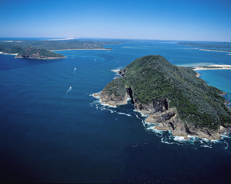 Aerial View Of Nelson Bay, Port Stephens, Nsw, Australia #2 Photograph by Peter Harrison