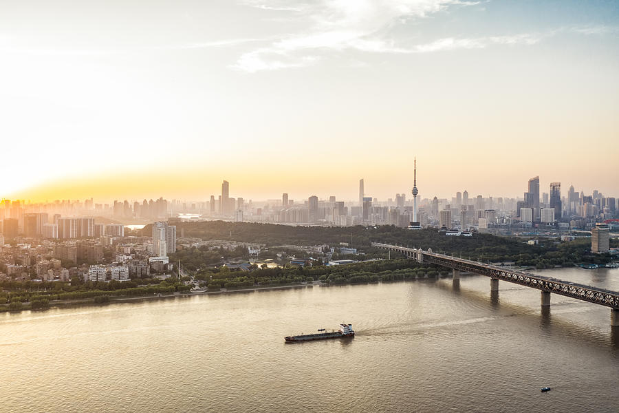 Aerial view of Wuhan Skyline #2 Photograph by Jackal Pan