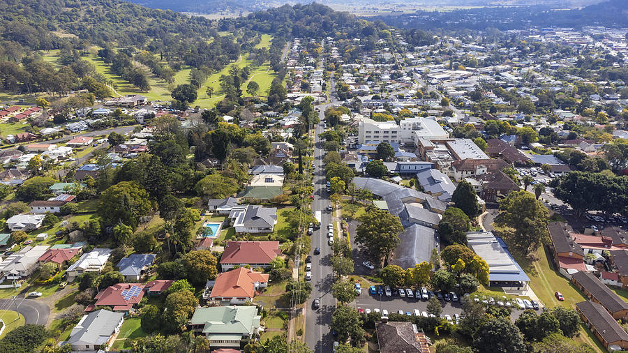 Aerial View Over a Regional City Suburb #2 Photograph by Davidf Aerial View Over a Regional City Suburb #2 Photograph by Davidf