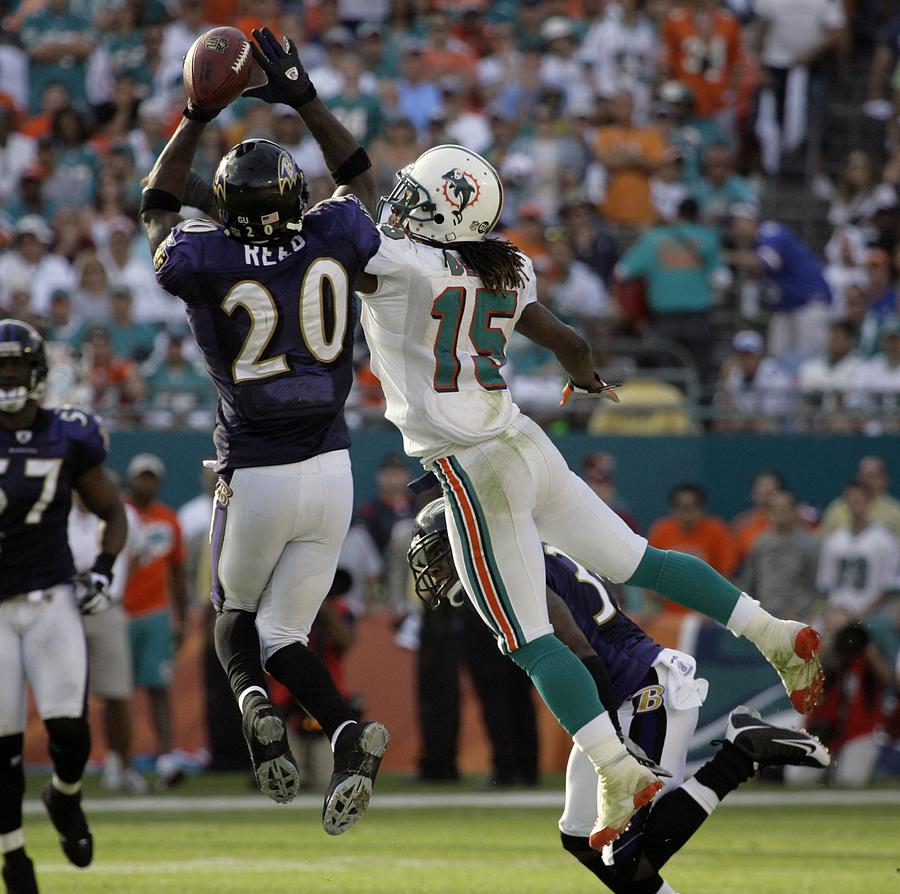 AFC Wild Card Game:  Baltimore Ravens v Miami Dolphins #2 Photograph by Ronald C. Modra