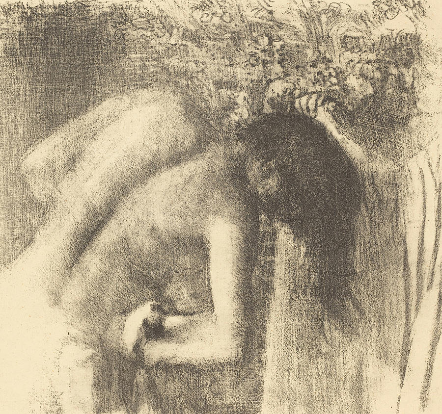 After the Bath #2 Drawing by Edgar Degas