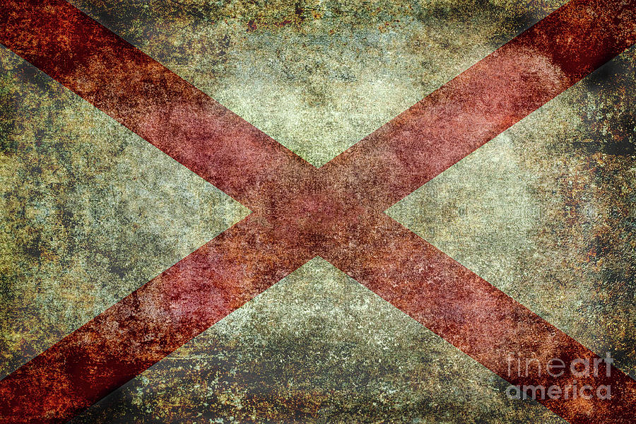 Alabama state flag #1 Digital Art by Sterling Gold
