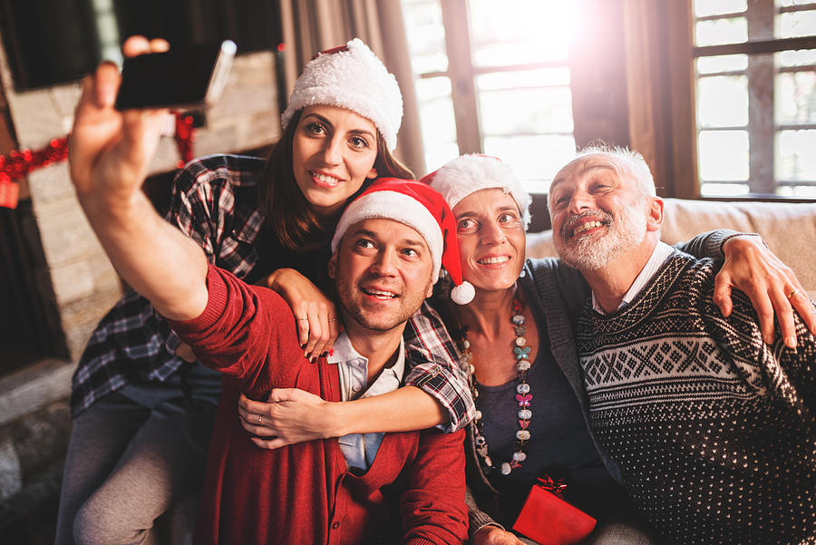 All The Family Taking A Selfie For Christmas #2 Photograph by Franckreporter