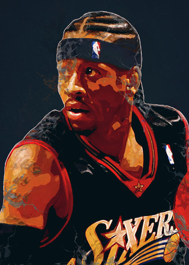 Art Allen Iverson Alleniverson Allen Iverson Philadelphia 76Ers Player Allen  Iverson Philadelphia76e Poster by Wrenn Huber - Pixels