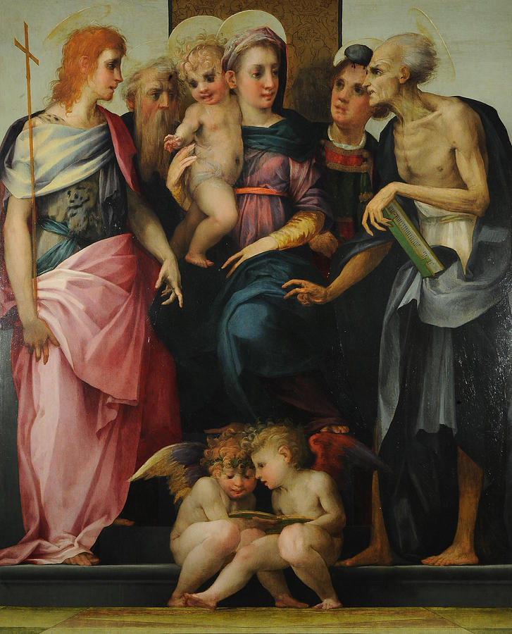 Rosso Fiorentino Painting - Altarpiece of Santa Maria Nuova  #2 by Rosso Fiorentino