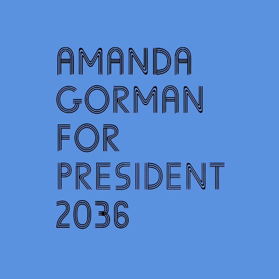 Amanda Gorman For President 2036 Drawing by Su Tejo Fine Art America