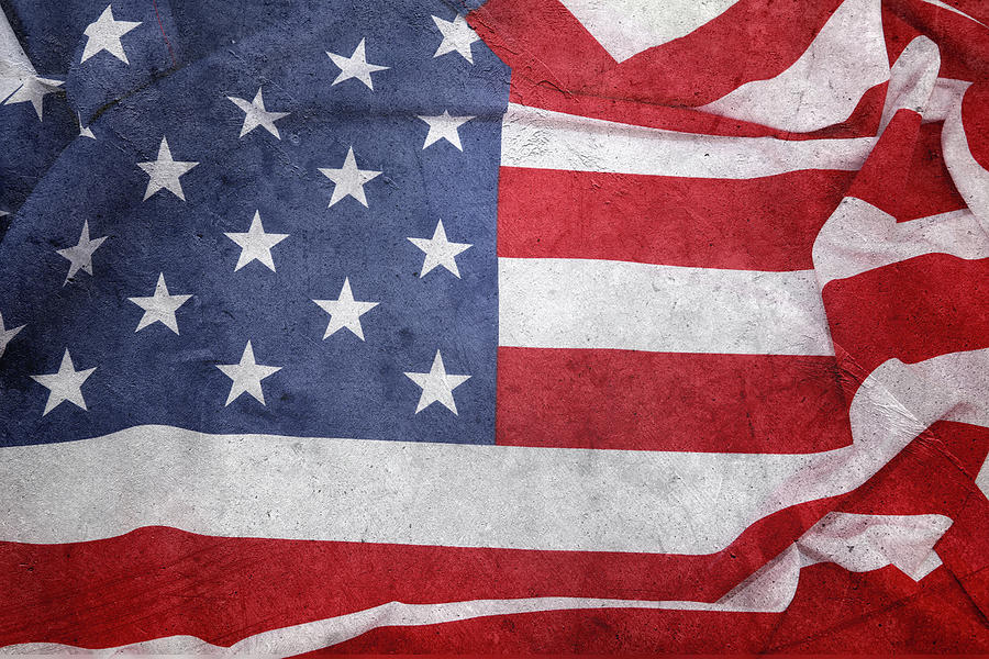 American Flag Grunge Photograph