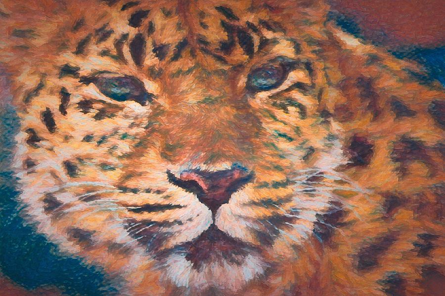 Amur Leopard Da #2 Digital Art by Ernest Echols